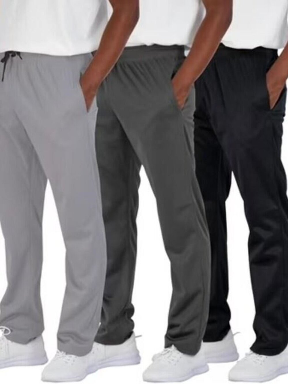 ASUDESIRE 3 Pack Men's Sweatpants Open Bottom Active Athletic Casual Pants Jogge